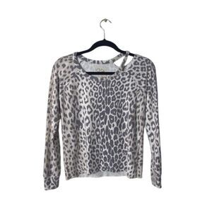 Chaser Womens Leopard Print Long Sleeve Top XS